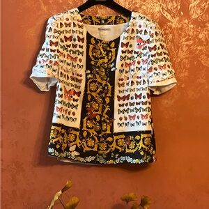 1990s Gianni Versace Couture Gold Rococo with Butterflies and iconic Medusa